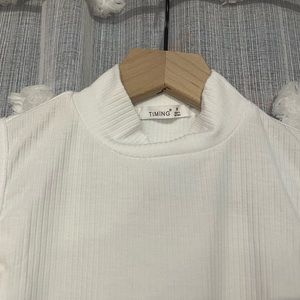 Scrunched White Tank